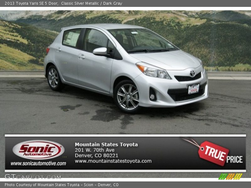 Classic Silver Metallic / Dark Gray 2013 Toyota Yaris SE 5 Door