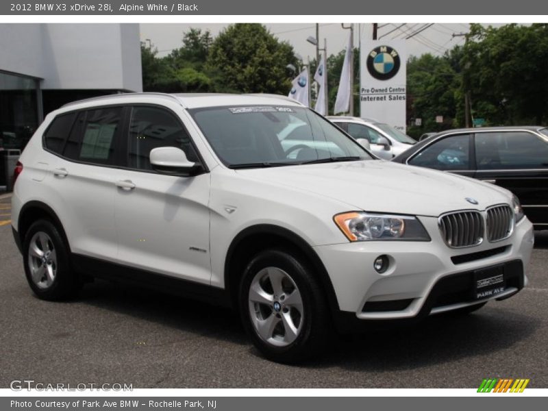 Alpine White / Black 2012 BMW X3 xDrive 28i