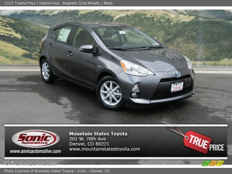 Magnetic Gray Metallic / Black 2013 Toyota Prius c Hybrid Four