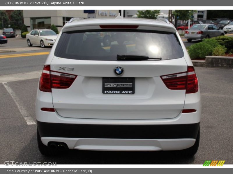 Alpine White / Black 2012 BMW X3 xDrive 28i