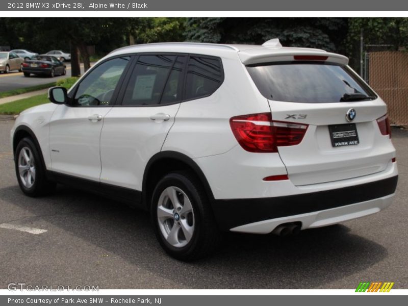 Alpine White / Black 2012 BMW X3 xDrive 28i