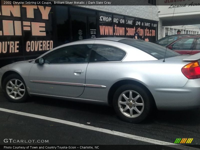 Brilliant Silver Metallic / Dark Slate Gray 2002 Chrysler Sebring LX Coupe