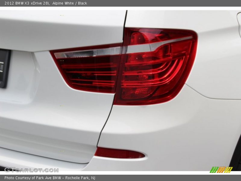 Alpine White / Black 2012 BMW X3 xDrive 28i