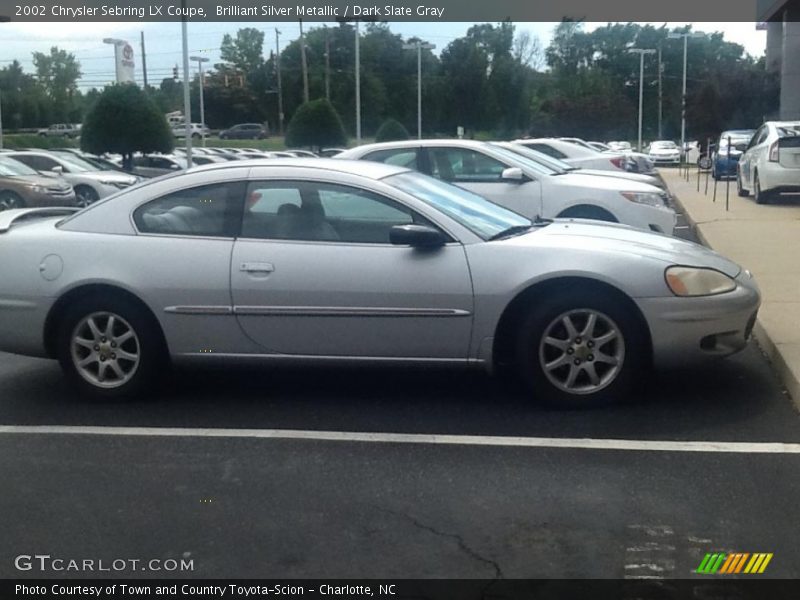 Brilliant Silver Metallic / Dark Slate Gray 2002 Chrysler Sebring LX Coupe
