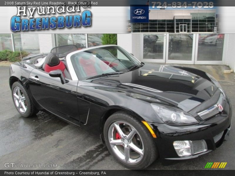 Black Onyx / Red 2008 Saturn Sky Red Line Roadster