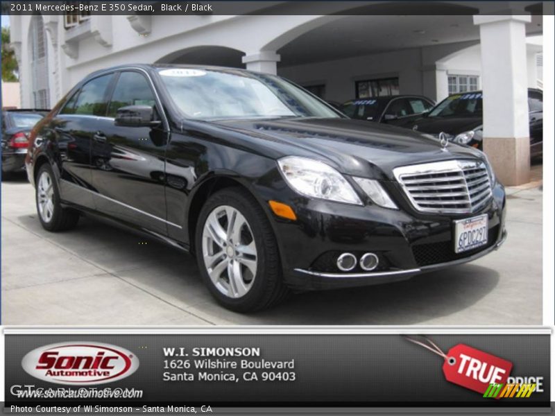 Black / Black 2011 Mercedes-Benz E 350 Sedan