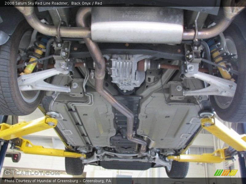 Undercarriage of 2008 Sky Red Line Roadster