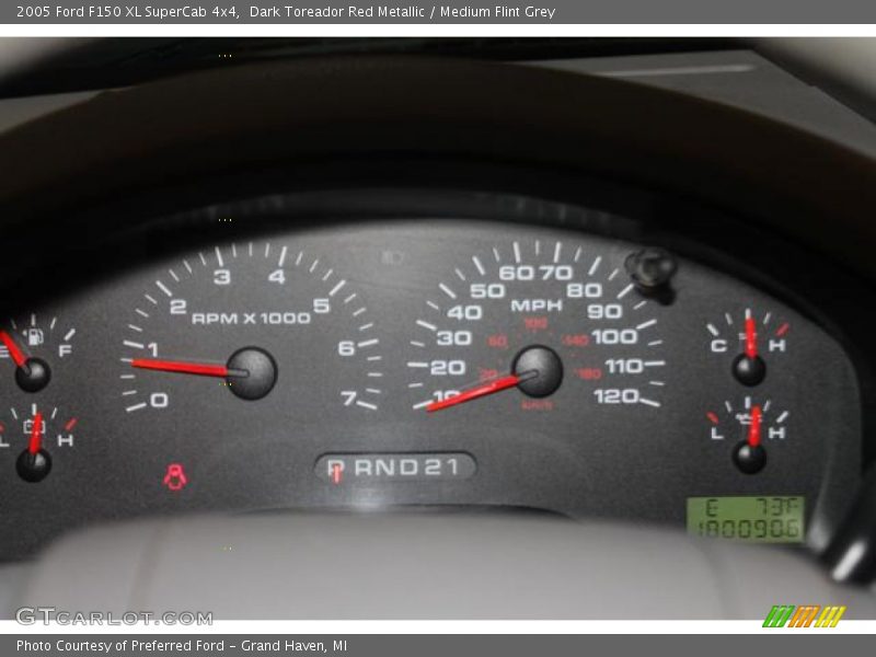 Dark Toreador Red Metallic / Medium Flint Grey 2005 Ford F150 XL SuperCab 4x4