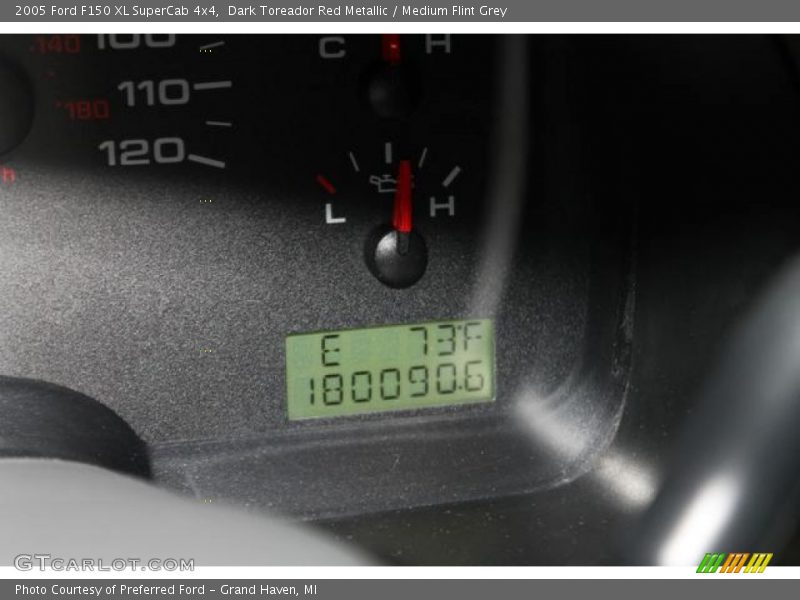 Dark Toreador Red Metallic / Medium Flint Grey 2005 Ford F150 XL SuperCab 4x4