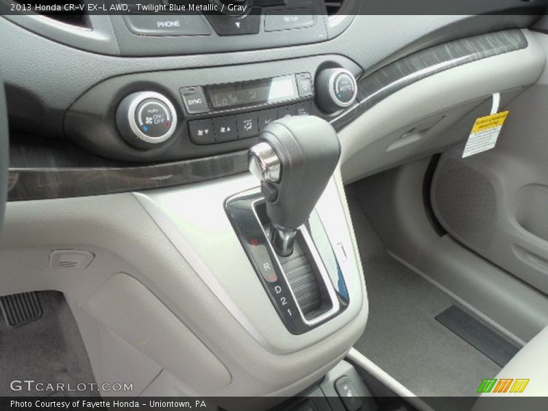 Twilight Blue Metallic / Gray 2013 Honda CR-V EX-L AWD