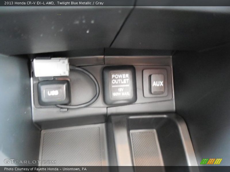 Twilight Blue Metallic / Gray 2013 Honda CR-V EX-L AWD
