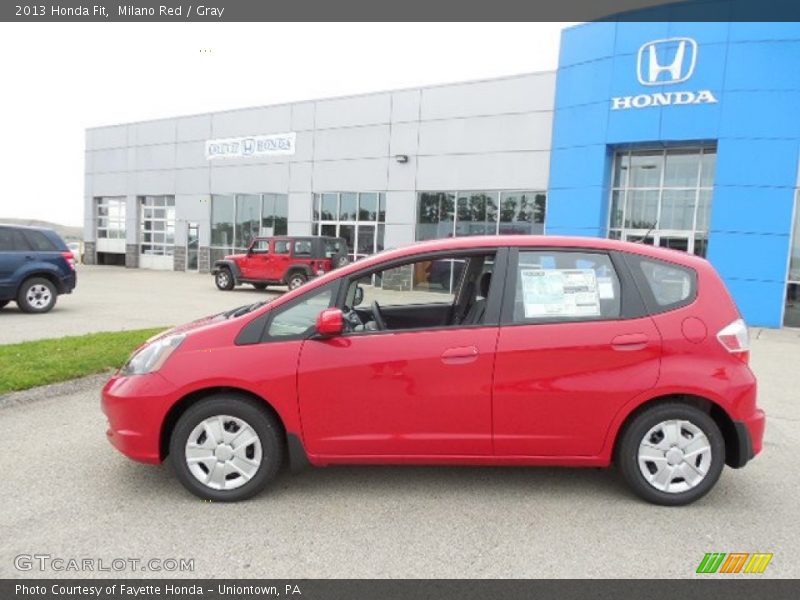 Milano Red / Gray 2013 Honda Fit