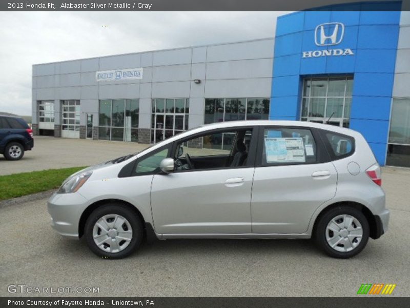 Alabaster Silver Metallic / Gray 2013 Honda Fit