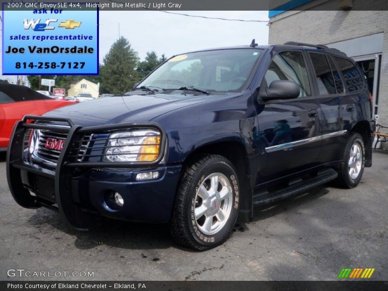 Midnight Blue Metallic / Light Gray 2007 GMC Envoy SLE 4x4
