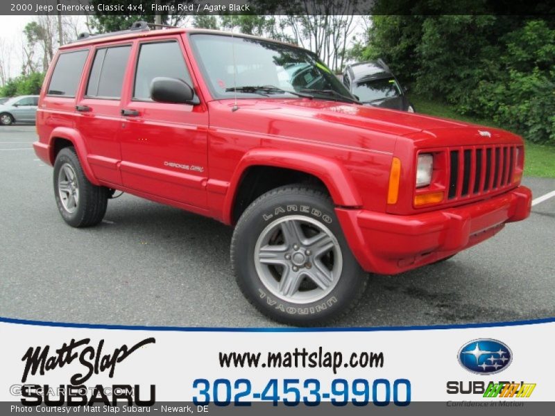 Flame Red / Agate Black 2000 Jeep Cherokee Classic 4x4