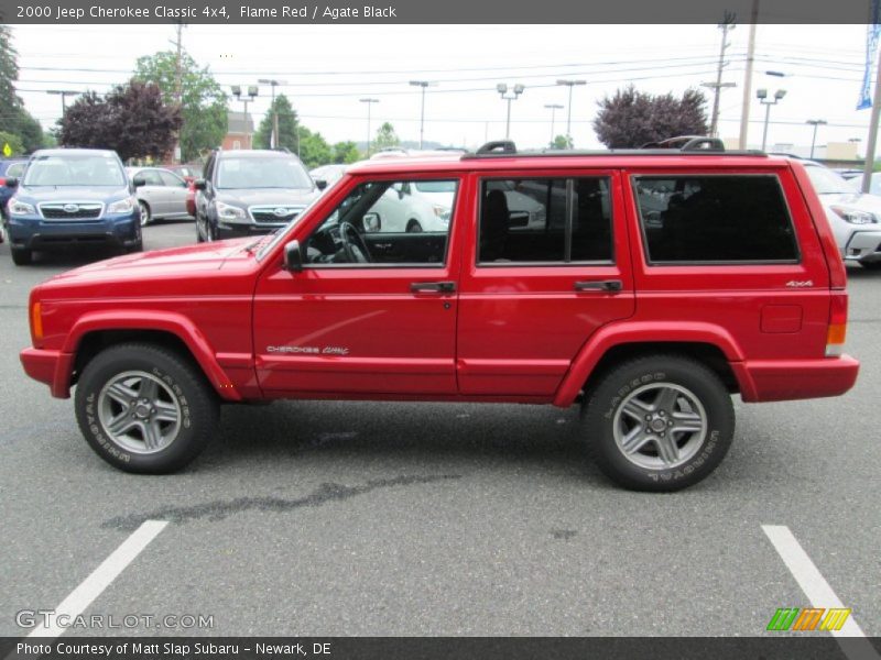 Flame Red / Agate Black 2000 Jeep Cherokee Classic 4x4