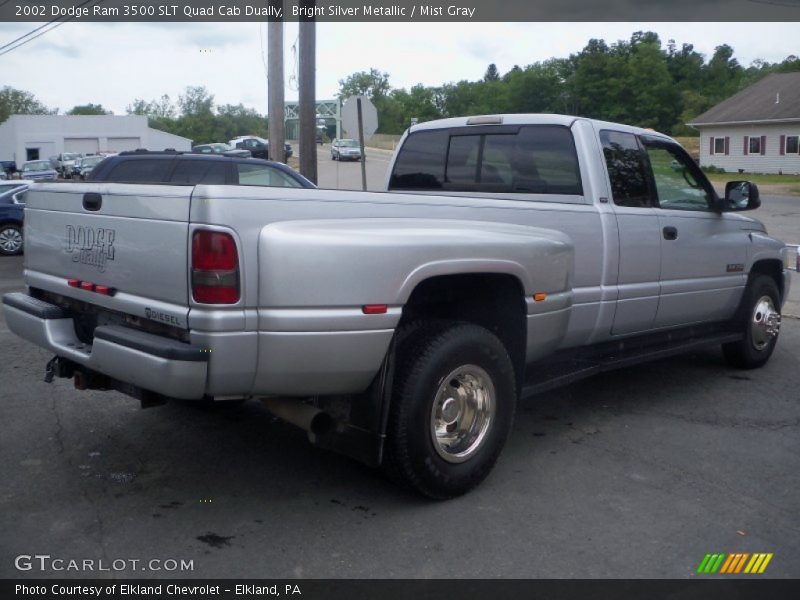 Bright Silver Metallic / Mist Gray 2002 Dodge Ram 3500 SLT Quad Cab Dually