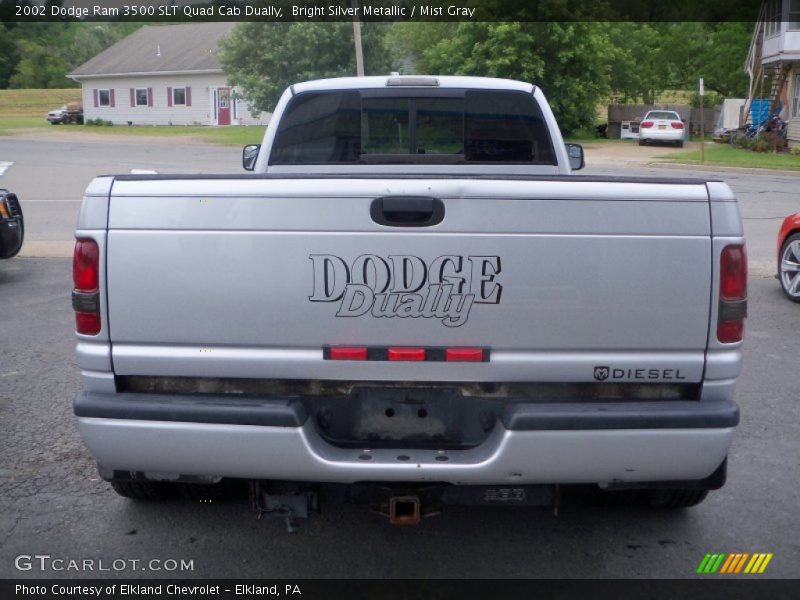 Bright Silver Metallic / Mist Gray 2002 Dodge Ram 3500 SLT Quad Cab Dually
