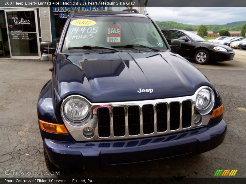 Midnight Blue Pearl / Medium Slate Gray 2007 Jeep Liberty Limited 4x4