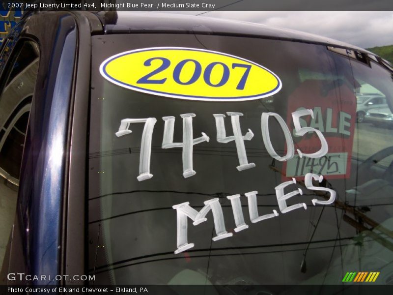 Midnight Blue Pearl / Medium Slate Gray 2007 Jeep Liberty Limited 4x4