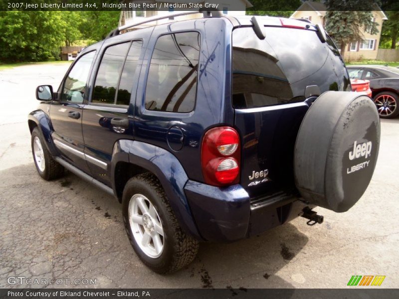 Midnight Blue Pearl / Medium Slate Gray 2007 Jeep Liberty Limited 4x4