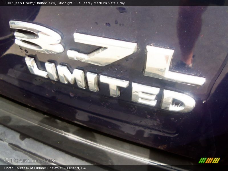 Midnight Blue Pearl / Medium Slate Gray 2007 Jeep Liberty Limited 4x4