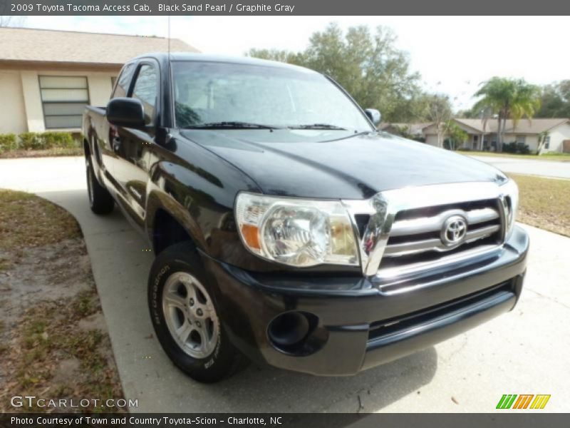 Black Sand Pearl / Graphite Gray 2009 Toyota Tacoma Access Cab