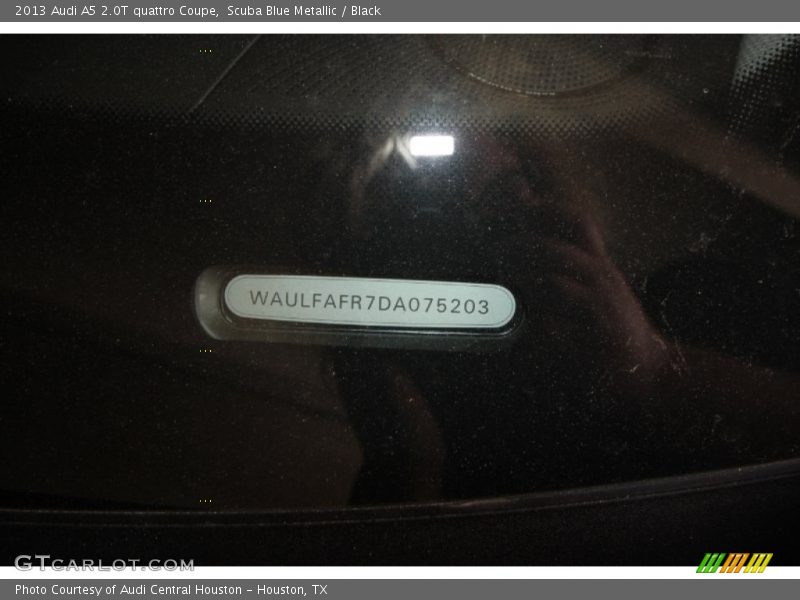 Scuba Blue Metallic / Black 2013 Audi A5 2.0T quattro Coupe