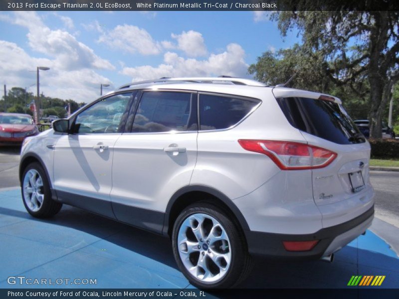 White Platinum Metallic Tri-Coat / Charcoal Black 2013 Ford Escape Titanium 2.0L EcoBoost