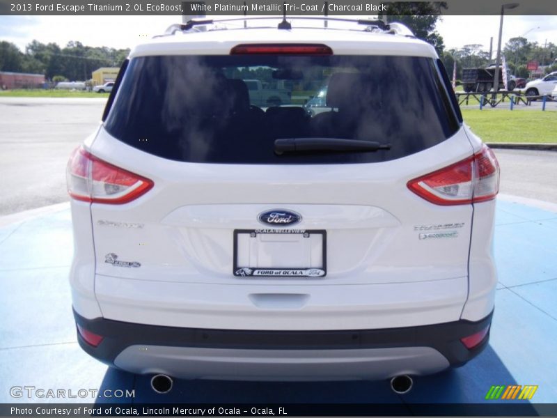 White Platinum Metallic Tri-Coat / Charcoal Black 2013 Ford Escape Titanium 2.0L EcoBoost