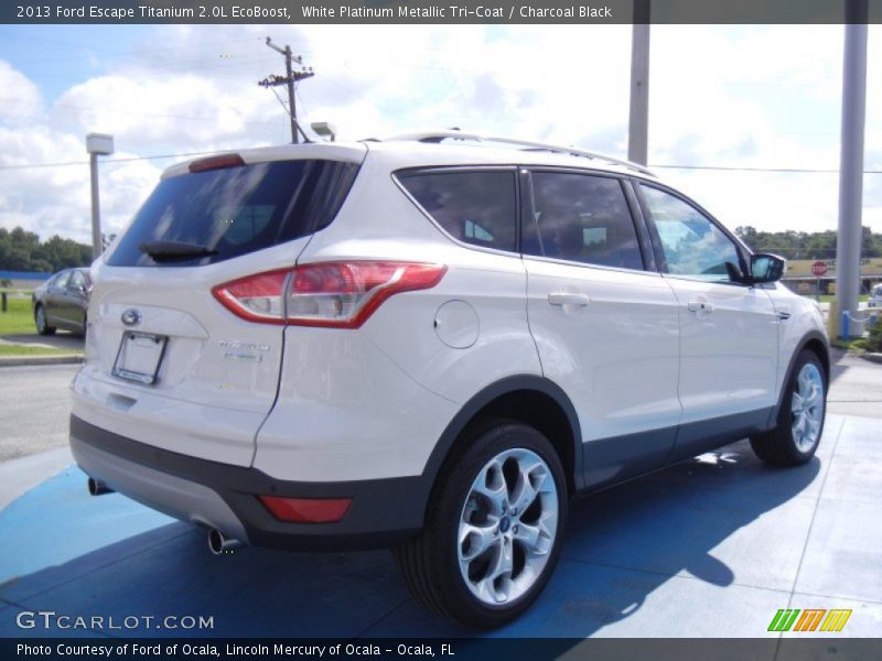 White Platinum Metallic Tri-Coat / Charcoal Black 2013 Ford Escape Titanium 2.0L EcoBoost