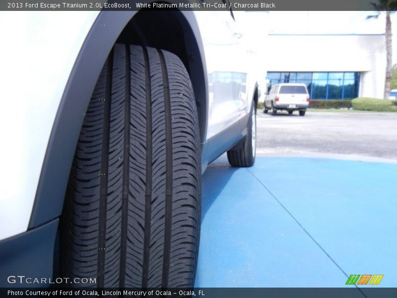 White Platinum Metallic Tri-Coat / Charcoal Black 2013 Ford Escape Titanium 2.0L EcoBoost