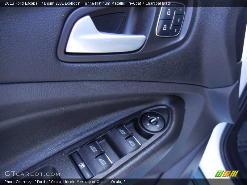 White Platinum Metallic Tri-Coat / Charcoal Black 2013 Ford Escape Titanium 2.0L EcoBoost