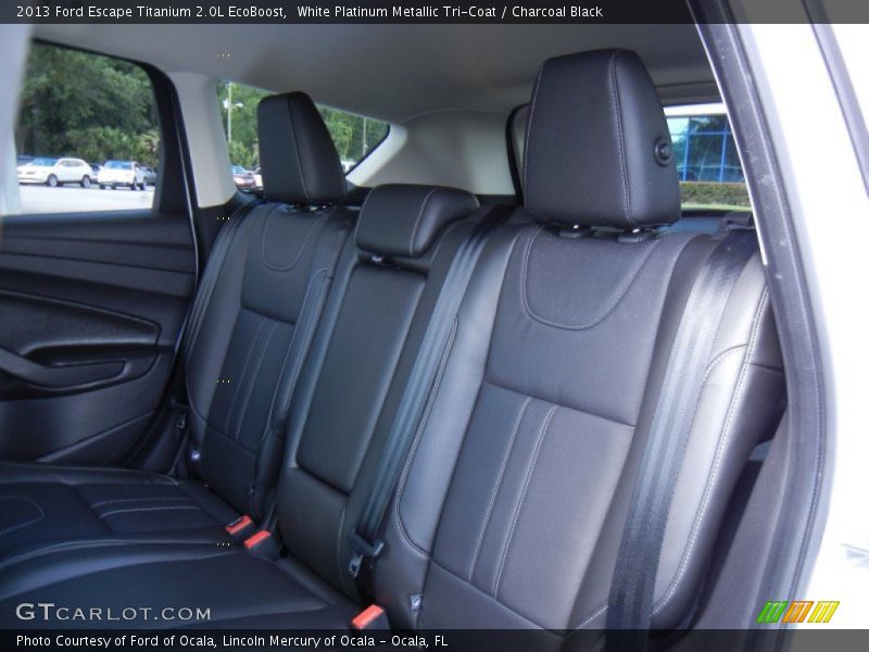 White Platinum Metallic Tri-Coat / Charcoal Black 2013 Ford Escape Titanium 2.0L EcoBoost