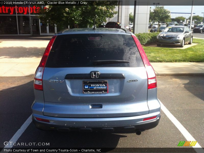 Glacier Blue Metallic / Gray 2010 Honda CR-V LX AWD