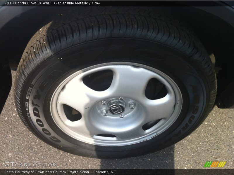 Glacier Blue Metallic / Gray 2010 Honda CR-V LX AWD