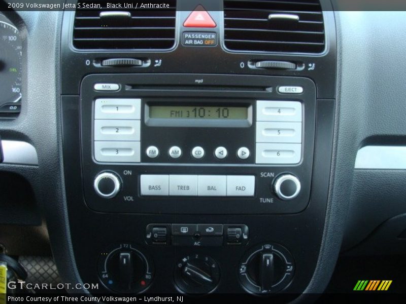 Black Uni / Anthracite 2009 Volkswagen Jetta S Sedan