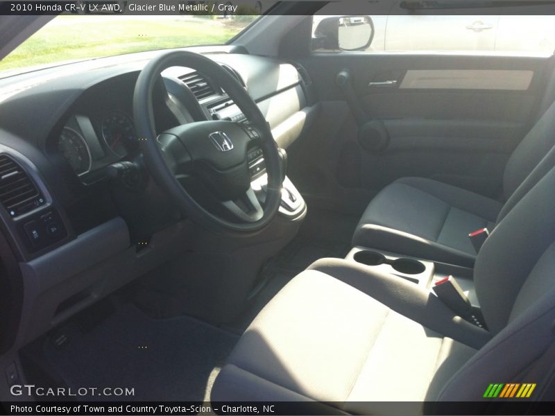 Glacier Blue Metallic / Gray 2010 Honda CR-V LX AWD