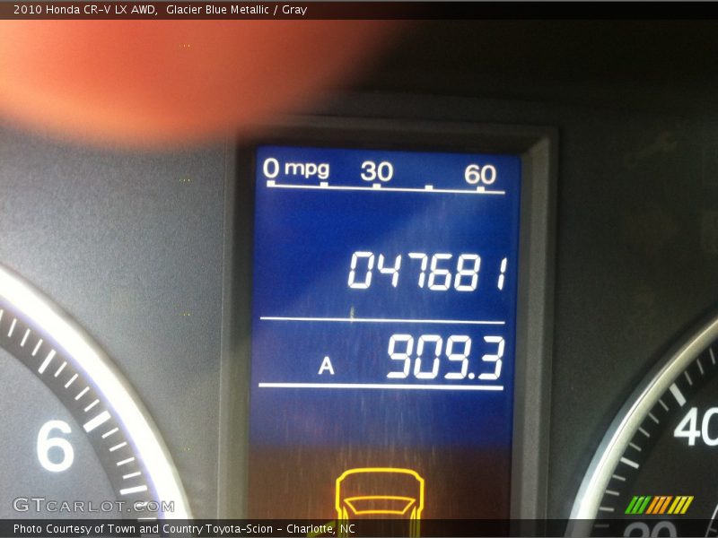 Glacier Blue Metallic / Gray 2010 Honda CR-V LX AWD