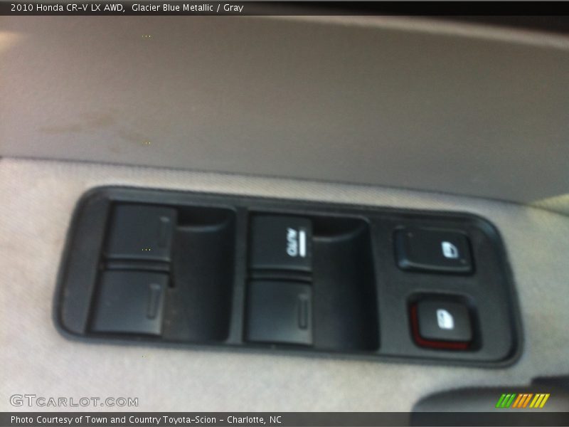 Glacier Blue Metallic / Gray 2010 Honda CR-V LX AWD