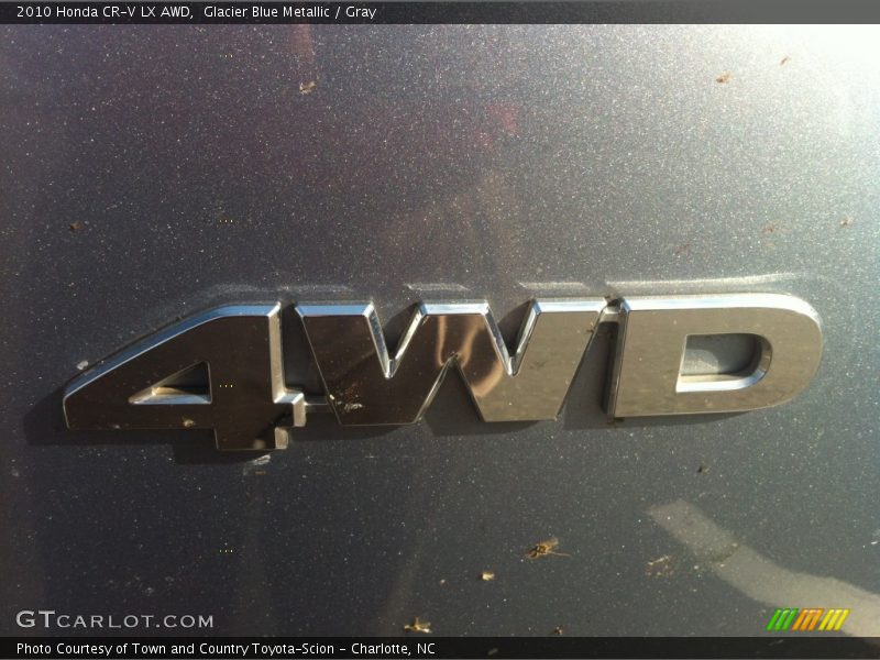 Glacier Blue Metallic / Gray 2010 Honda CR-V LX AWD