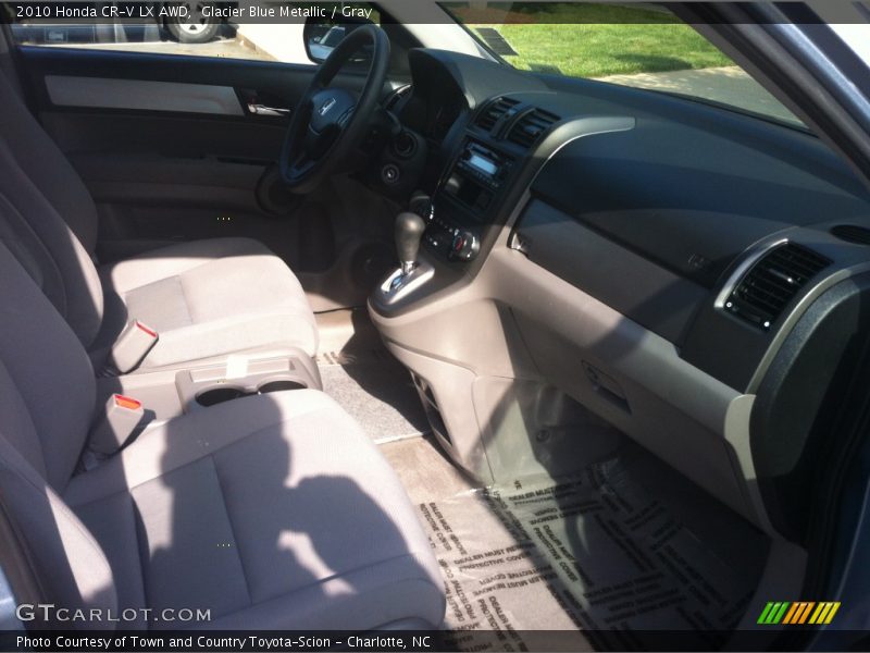 Glacier Blue Metallic / Gray 2010 Honda CR-V LX AWD