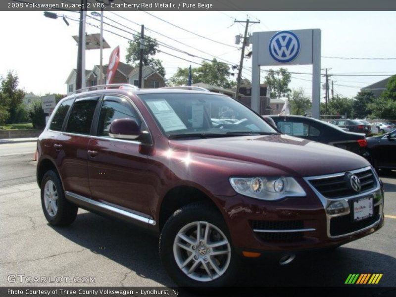 Cranberry Red Metallic / Pure Beige 2008 Volkswagen Touareg 2 VR6
