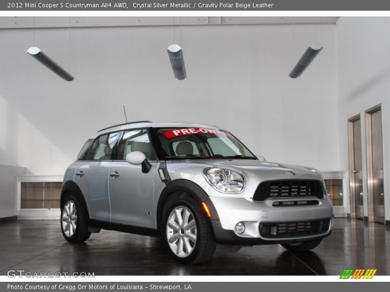 Crystal Silver Metallic / Gravity Polar Beige Leather 2012 Mini Cooper S Countryman All4 AWD