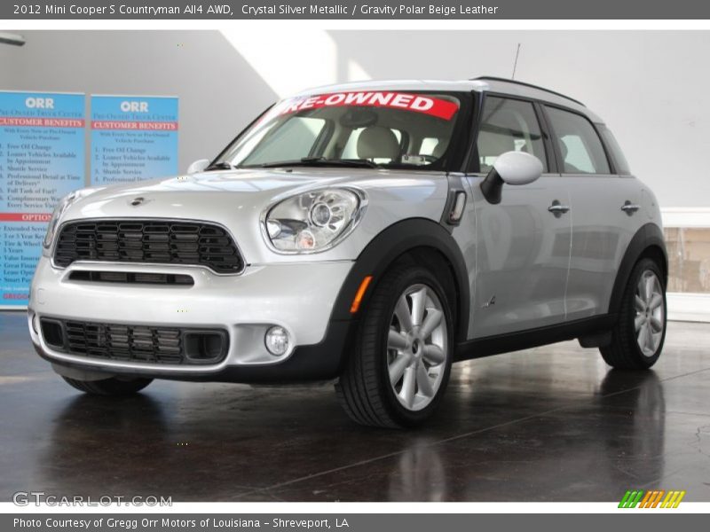 Crystal Silver Metallic / Gravity Polar Beige Leather 2012 Mini Cooper S Countryman All4 AWD