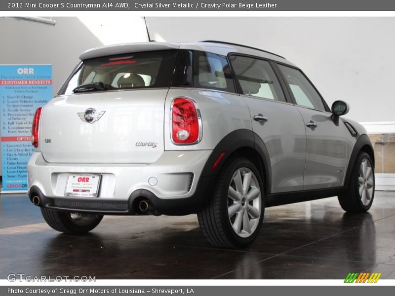 Crystal Silver Metallic / Gravity Polar Beige Leather 2012 Mini Cooper S Countryman All4 AWD