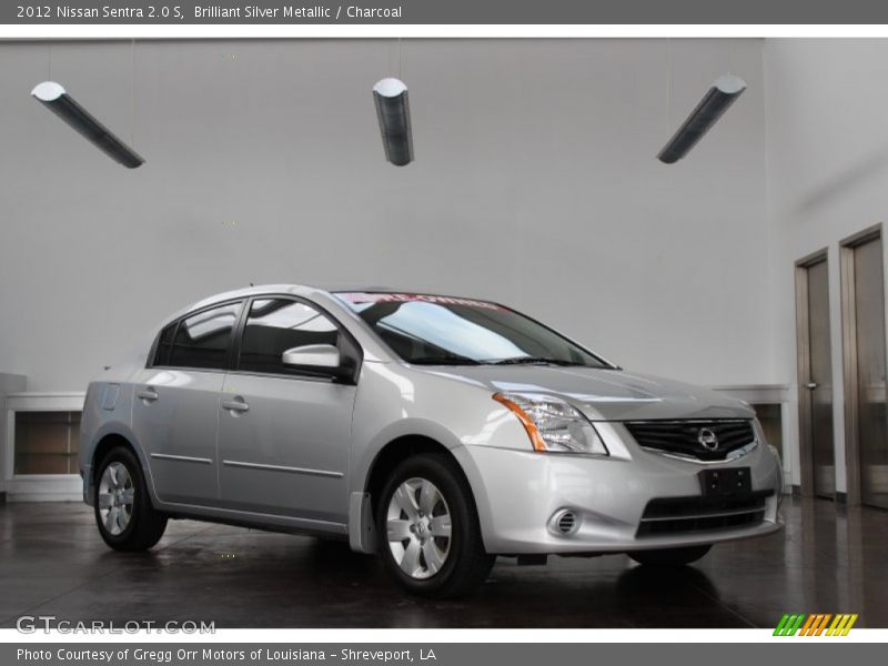 Brilliant Silver Metallic / Charcoal 2012 Nissan Sentra 2.0 S