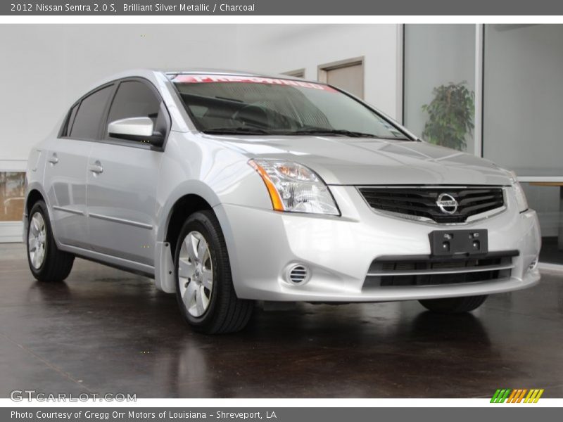 Brilliant Silver Metallic / Charcoal 2012 Nissan Sentra 2.0 S