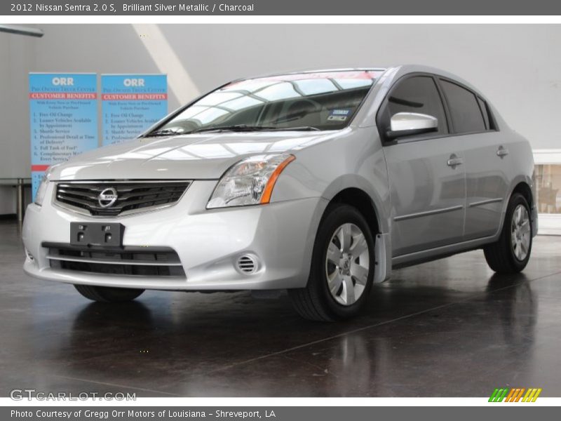 Brilliant Silver Metallic / Charcoal 2012 Nissan Sentra 2.0 S