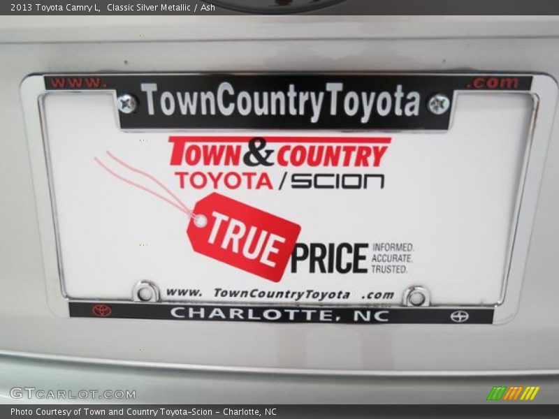 Classic Silver Metallic / Ash 2013 Toyota Camry L